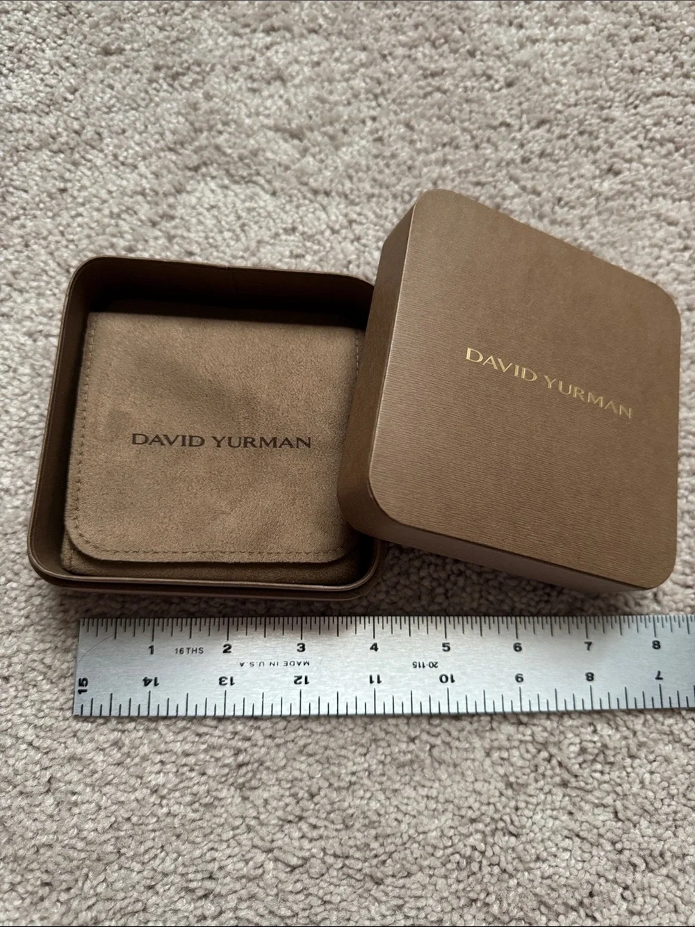David Yurman Brown Box with Gold Logo